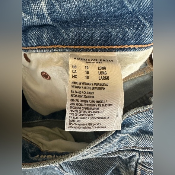 New American Eagle SUPER HIGH-RISE ANKLE STRAIGHT Sz 10 Long - Picture 5 of 8